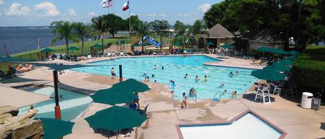 Outdoor pool, a heated pool