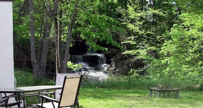 Rustic, Cozy Cottage with Backyard Waterfall and Cayuga Lake Views!
