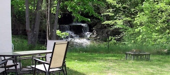 Rustic, Cozy Cottage with Backyard Waterfall and Cayuga Lake Views!