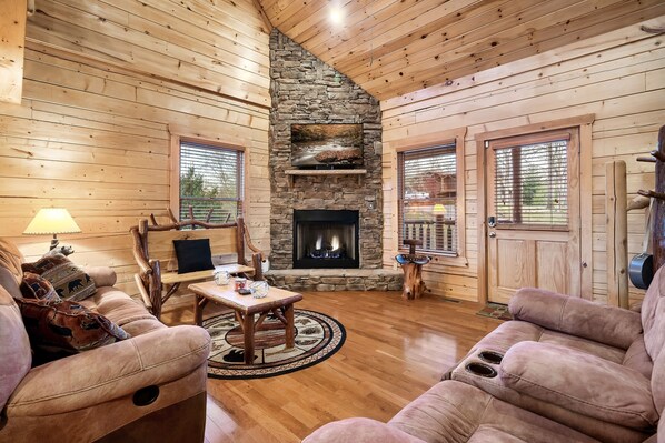 Smart TV, fireplace, video games, table football