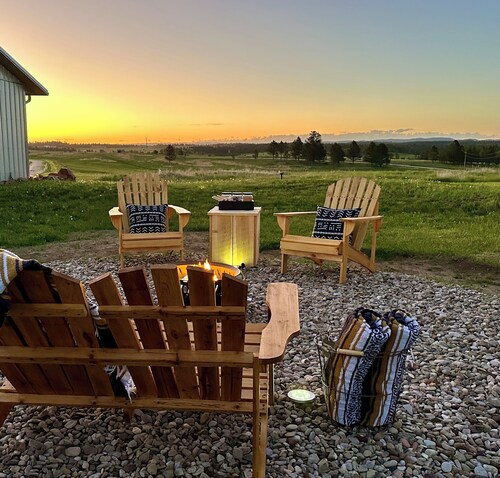 Serene country setting with views of the Black Hills.