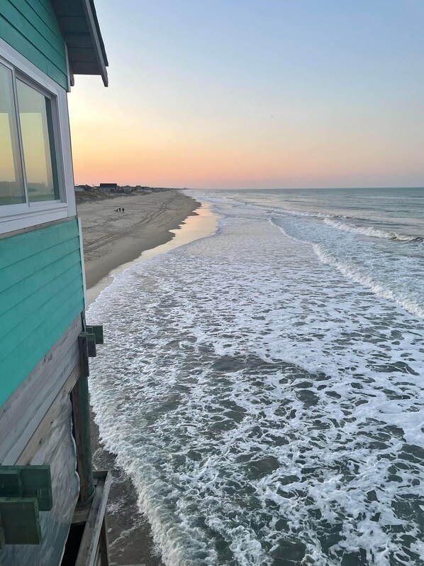 Enjoy stunning ocean views from this beachfront property.