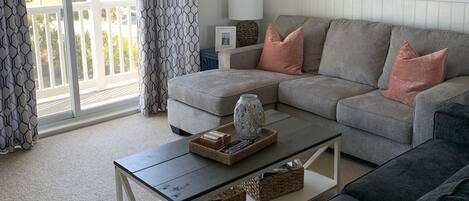 Smart TV, DVD player, books, video library