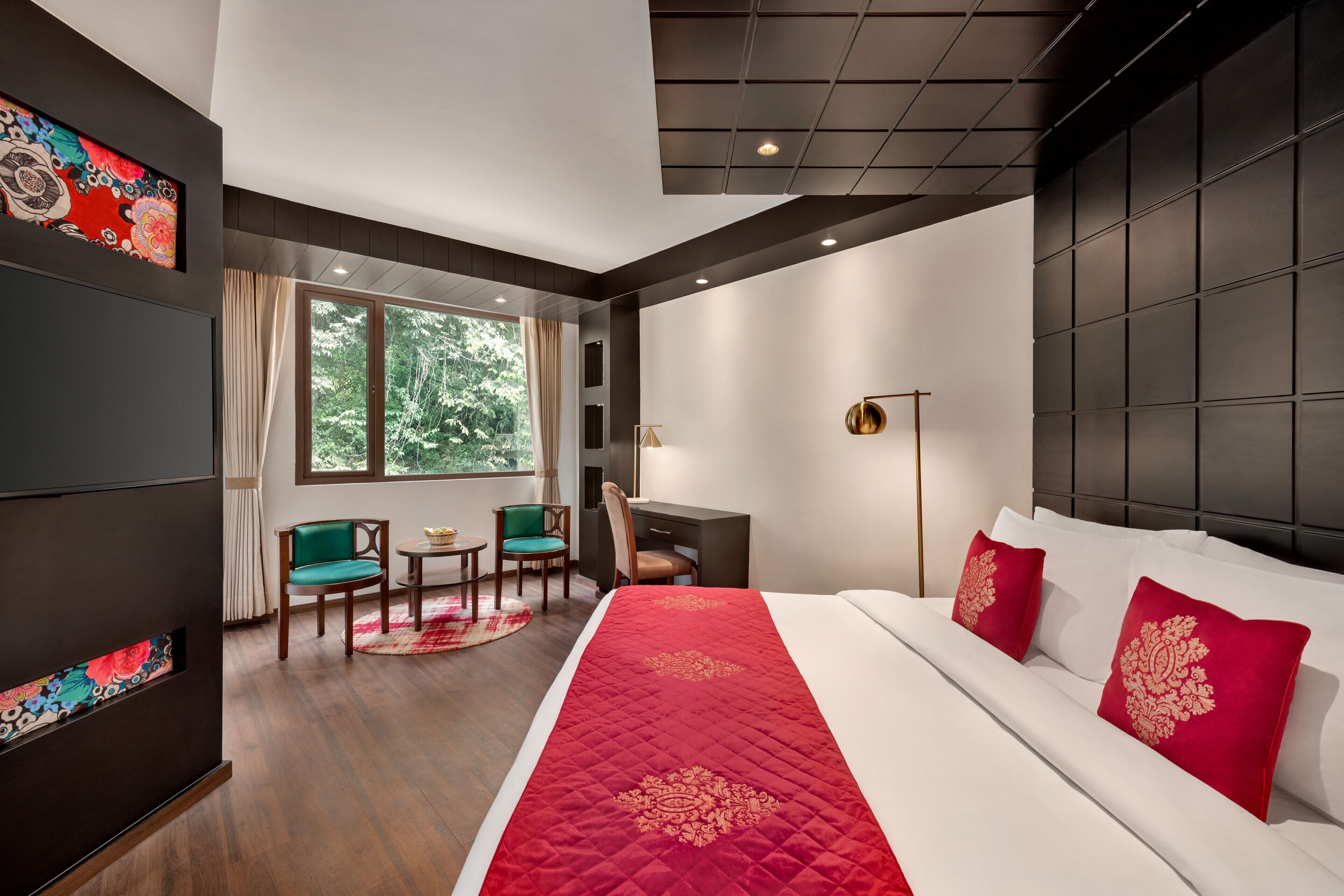 Pillow-top beds, minibar, in-room safe, desk