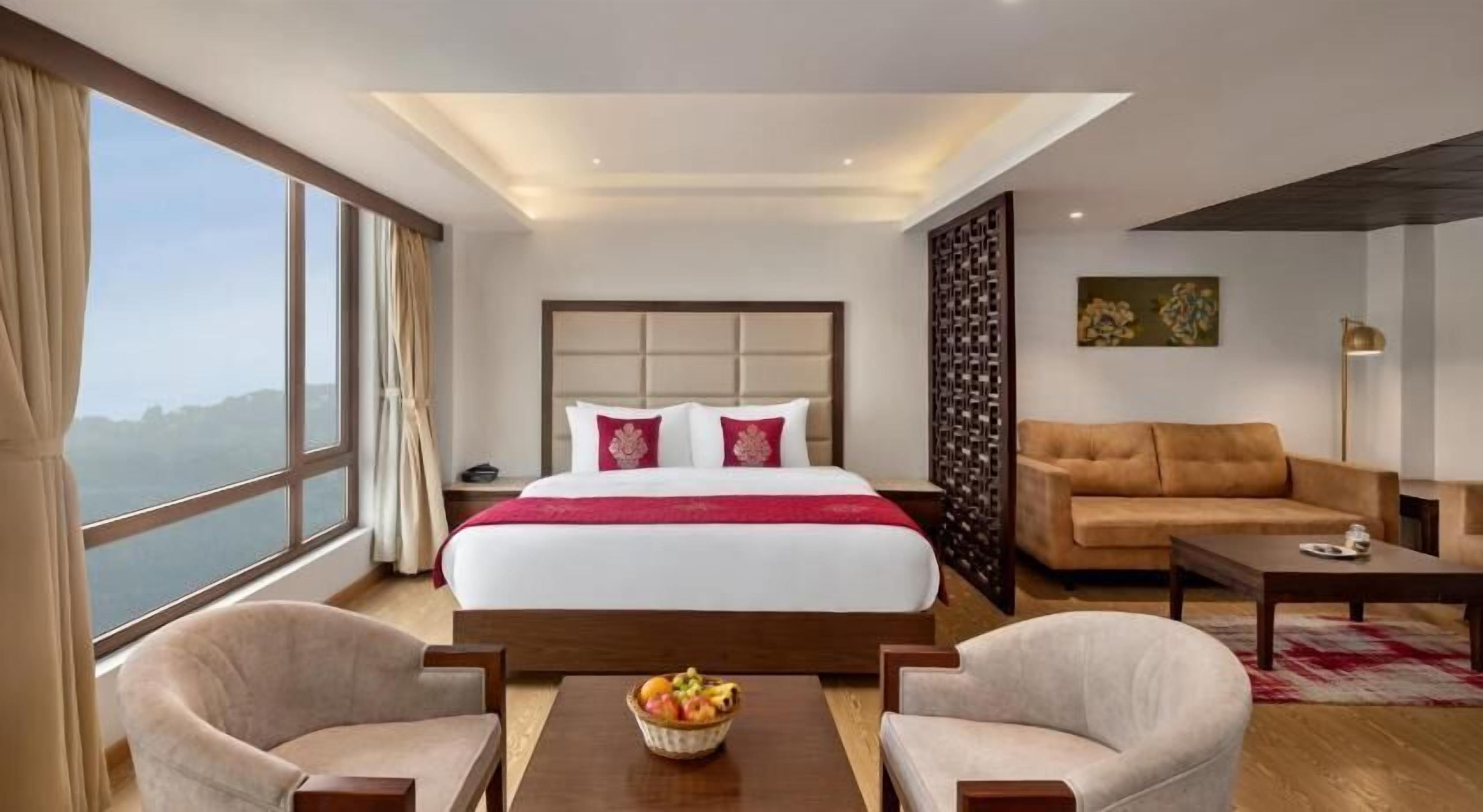 Pillow-top beds, minibar, in-room safe, desk
