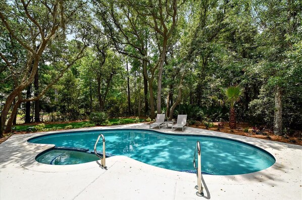 A heated pool