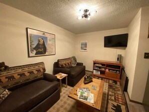 TV, fireplace, offices