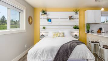 1 chambre, fer et planche Ă repasser, Wi-Fi gratuit, draps fournis