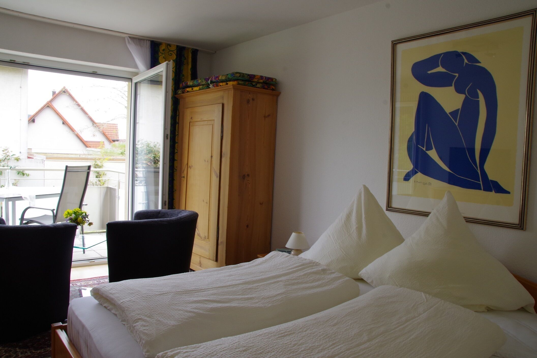 Ferienwohnung-Schlafzimmer mit Balkon