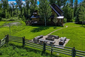 Terrace/patio - Riverfront, Hot Tub, Pond, Fire Pit, Stables, Deck, Near Downtown Pagosa! (Pagosa Springs)