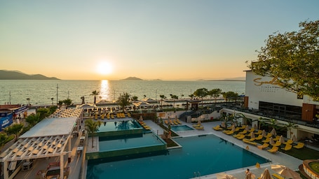 Seasonal outdoor pool, pool umbrellas, sun loungers. Sundia Exclusive By Liberty Fethiye - Adults Only