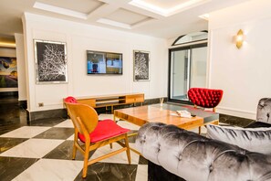 Sitteområde i lobbyen