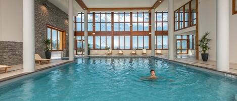 Indoor pool, a heated pool