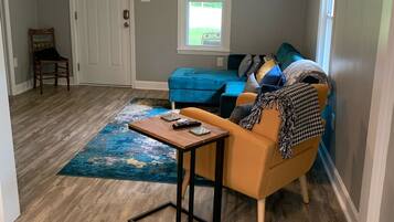 Smart TV, DVD player, books, video library