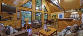 2 Bedroom Riverfront A-Frame Cabin with Deck