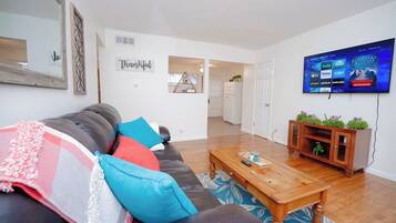 Smart TV, books, music library, computer monitors