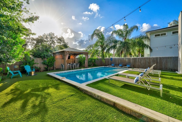 A heated pool