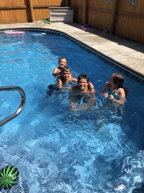 Outdoor pool, a heated pool