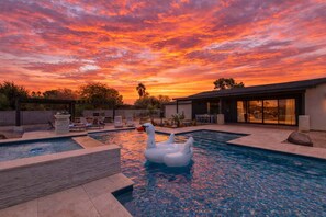 Una piscina riscaldata