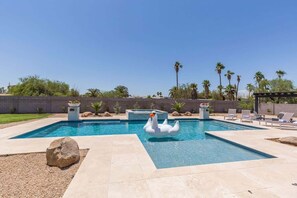 A heated pool