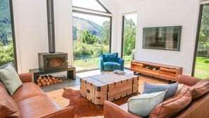 Una Smart TV, una chimenea