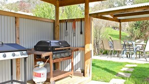 屋外ダイニングエリア