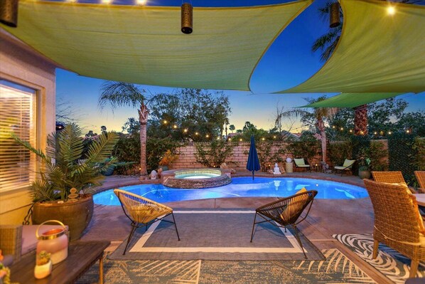 A heated pool
