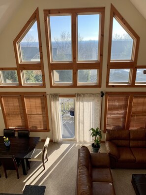 Smart TV, fireplace, video games, DVD player