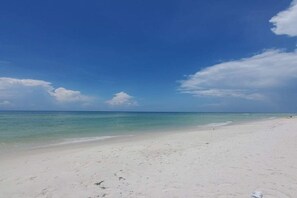 Beach nearby, sun-loungers