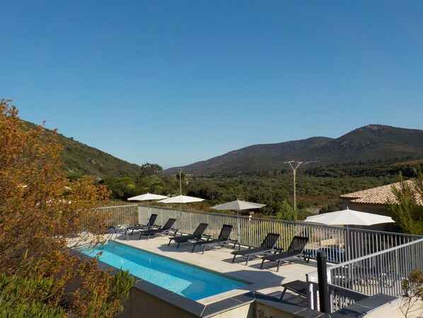 Outdoor pool, a heated pool