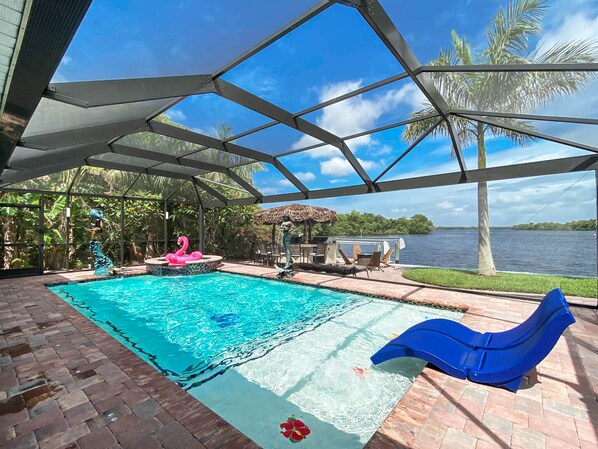 Outdoor pool, a heated pool