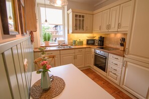 Kühlschrank, Mikrowelle, Herdplatte, Geschirrspüler