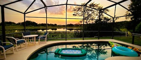 Outdoor pool, a heated pool