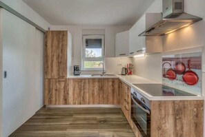 Fridge, oven, stovetop, dishwasher