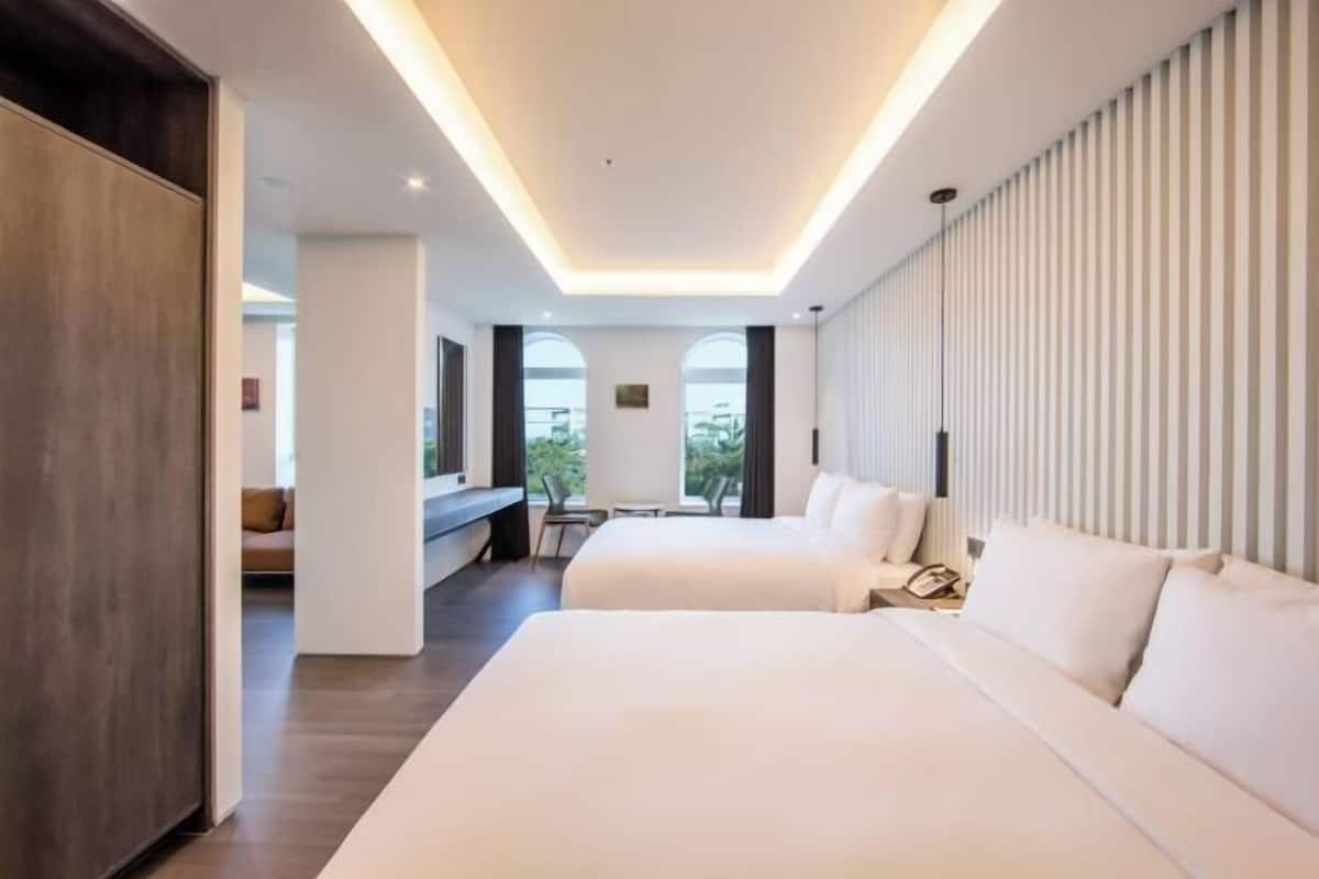 1 quarto, edredons de pluma, cortinas blackout, quartos à prova de som