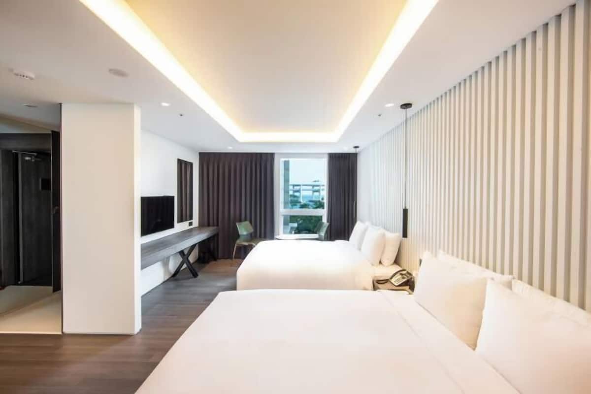 1 quarto, edredons de pluma, cortinas blackout, quartos à prova de som