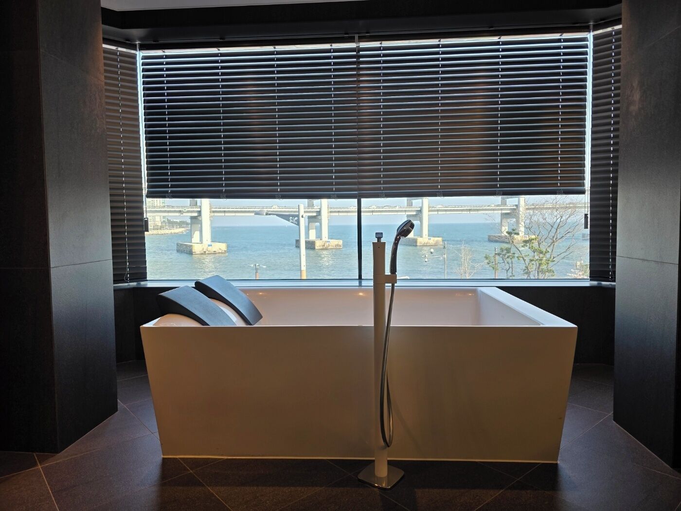 royal pool suite, ocean view | bathroom | hair dryer, bathrobes, slippers, bidet