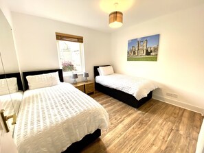 2 bedrooms, iron/ironing board, WiFi, bed sheets