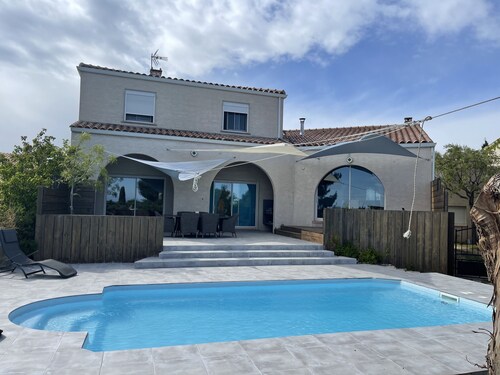 Grande Villa vue sur Mer, Terrasse, Piscine, Plages à 2km