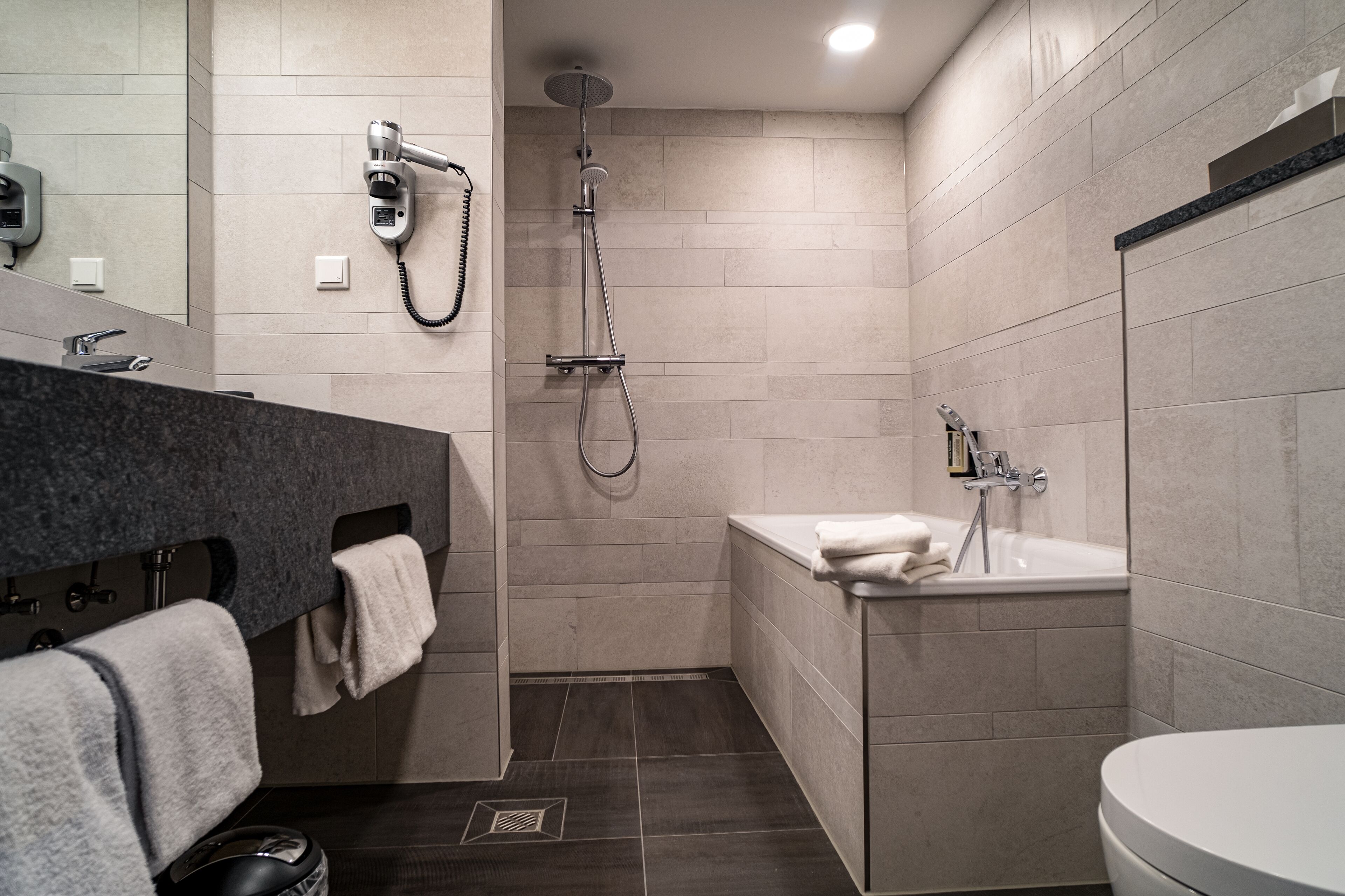 superior double room | bathroom | hair dryer