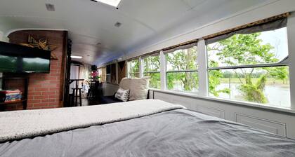 Bruiser Cozy Riverfront School Bus Pet Friendly