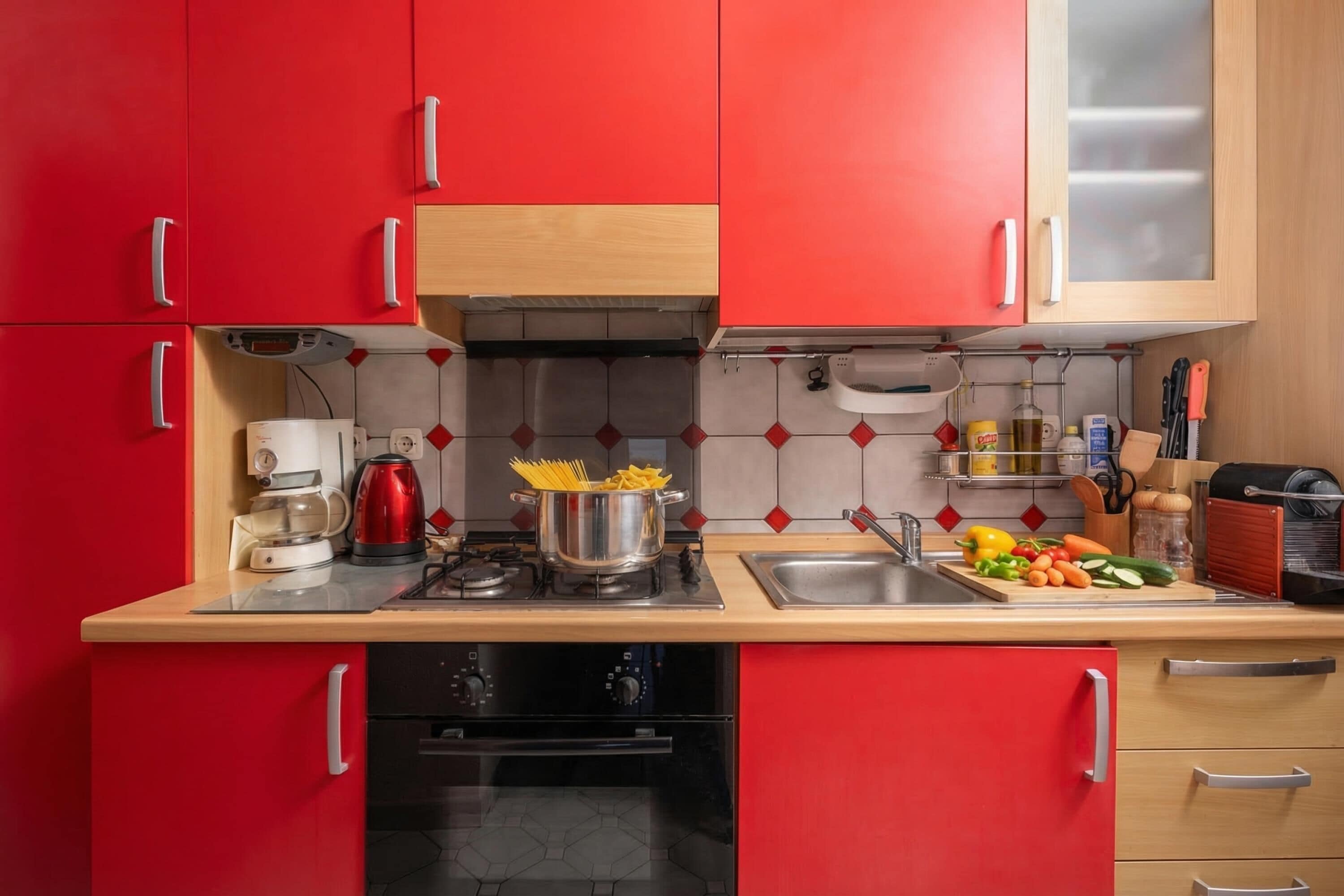 Appartement Familial, plusieurs chambres (Seaview Apartment Micika Krk Island) | Cuisine privée | Réfrigérateur, micro-ondes, four, plaque de cuisson