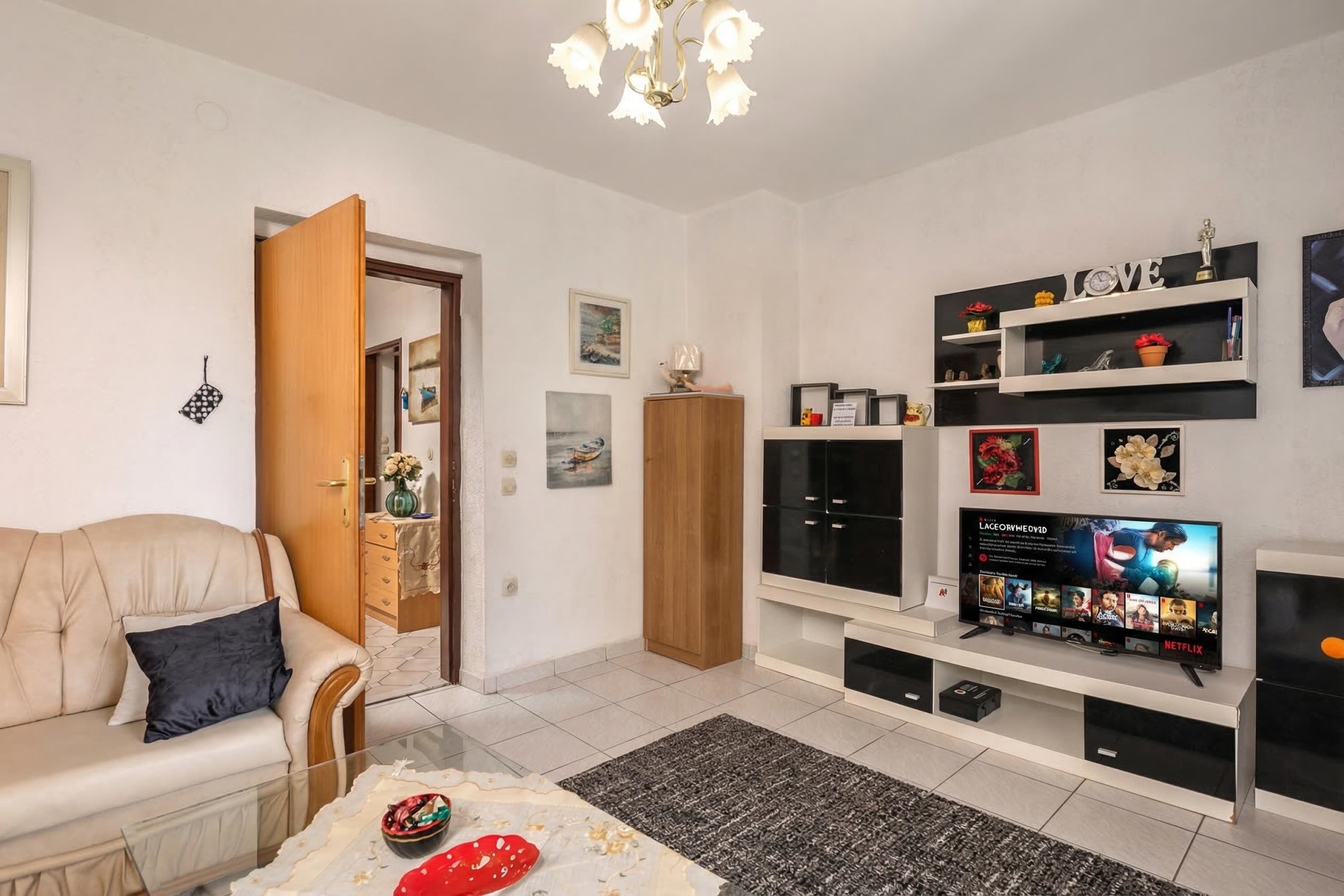 Family Apartment, Multiple Bedrooms (Seaview Apartment Micika Krk Island) | Living area | 21-inch flat-screen TV with digital channels, TV