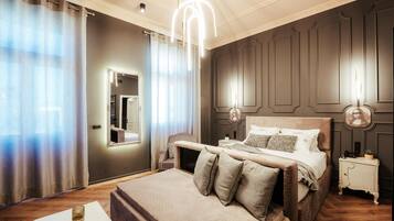 Queen Suite, Sea View | 1 chambre, draps en coton égyptien, literie de qualité supérieure