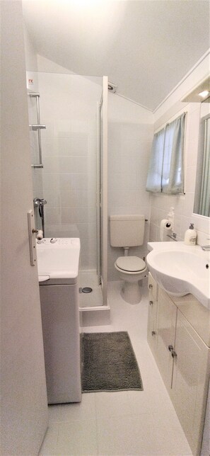 Shower, toilet paper