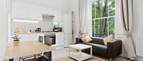 Basic Apartment, 1 Double Bed | 1 bedroom, laptop workspace, iron/ironing board, bed sheets