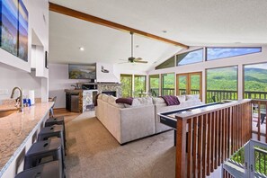 Smart TV, fireplace, video games
