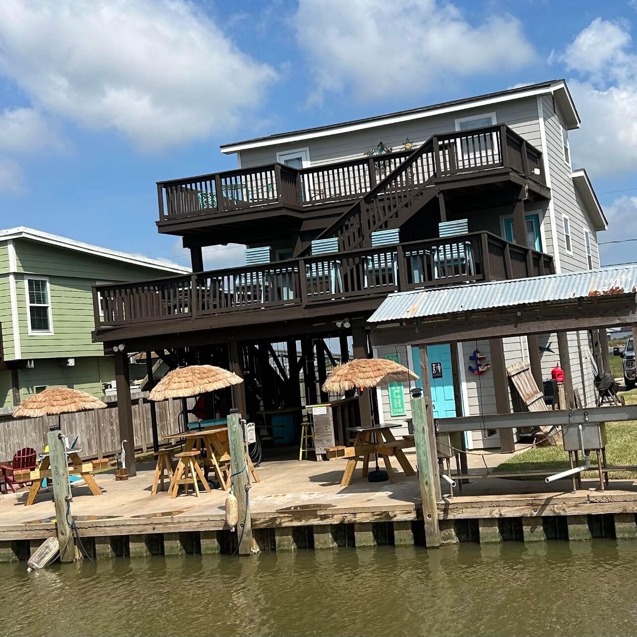 Canal front home,  Boat Parking, 3 levels of outdoor entertaining & cantina! 