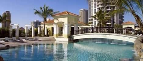 Indoor pool, a heated pool