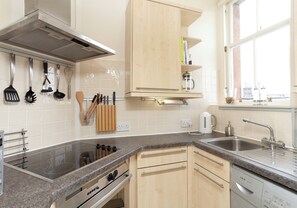 Fridge, microwave, oven, coffee/tea maker - Mardale Crescent [380] is a Spacious top floor apartment in green Merchiston area (Edinburgh)